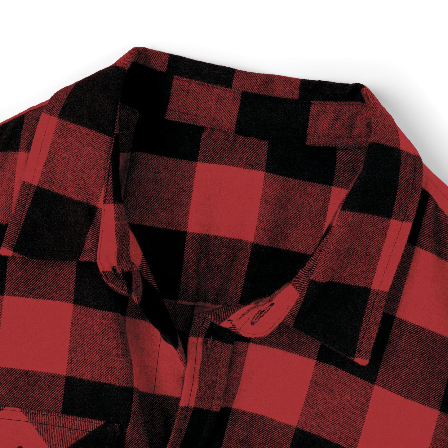 Green & Black Buffalo Plaid Flannel Shirt — Casual Unisex Button-Up with Chest Logo