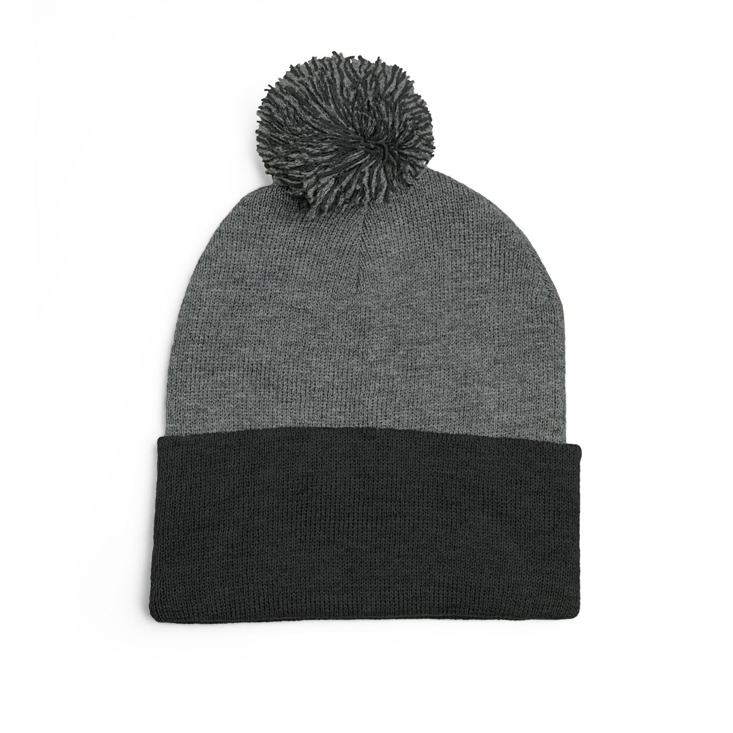 Embroidered Pom-Pom Beanie — Cute Dog Face Knit Cap