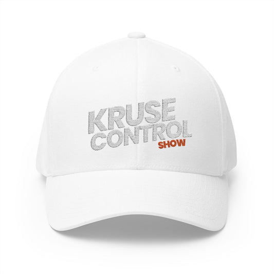 Kruse Control Embroidered Baseball Cap — White Structured Closed-Back