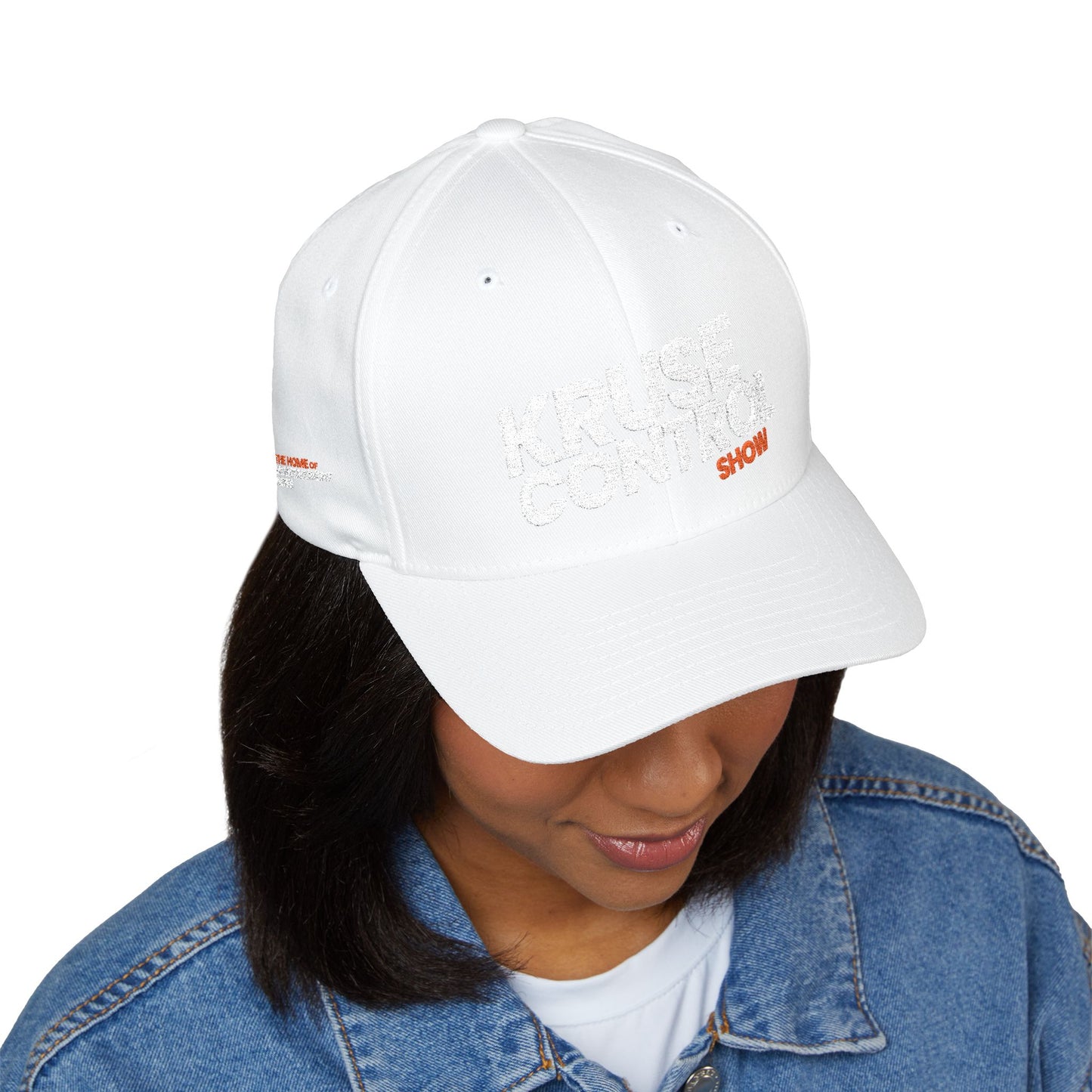 Kruse Control Embroidered Baseball Cap — White Structured Closed-Back