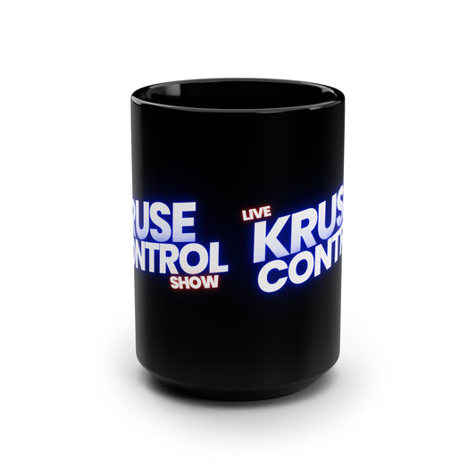 Kruse Control Show Black 15oz Coffee Mug — Bold Neon Logo
