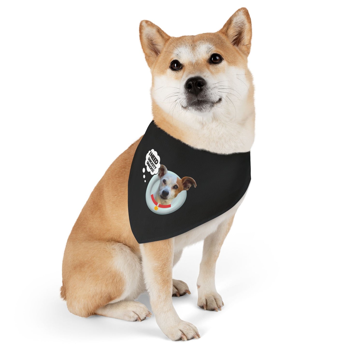 Pet Bandana Collar — "I Need Treats" Cute Dog Photo Bandana Collar