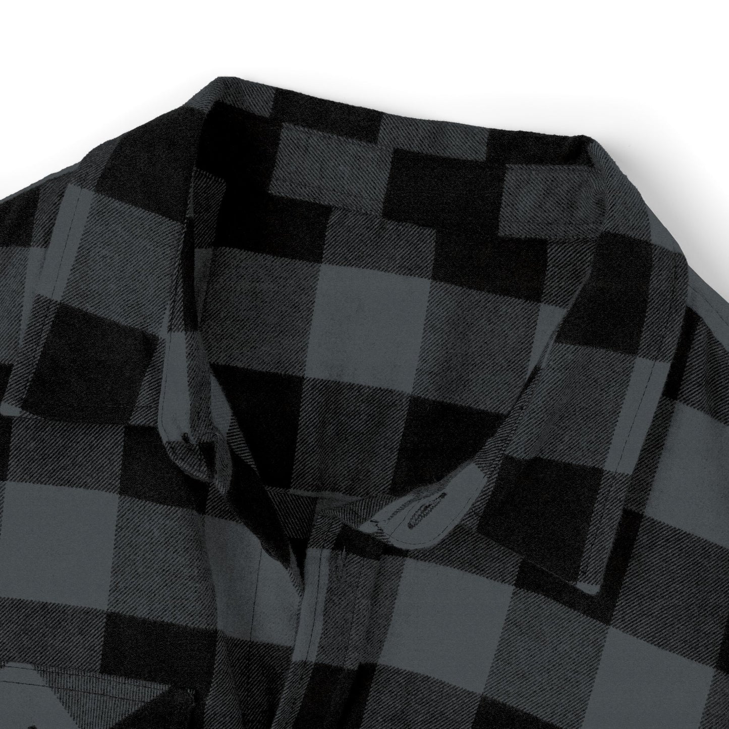 Green & Black Buffalo Plaid Flannel Shirt — Casual Unisex Button-Up with Chest Logo