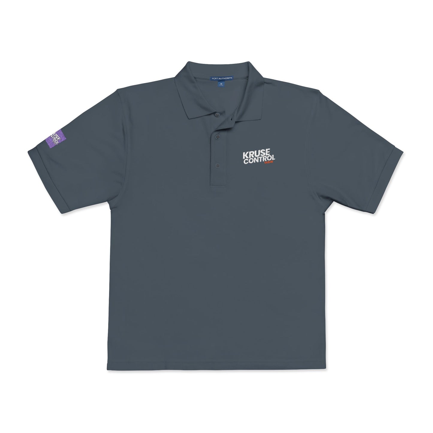 Embroidered 'Keep It Weird' Grey Polo Shirt