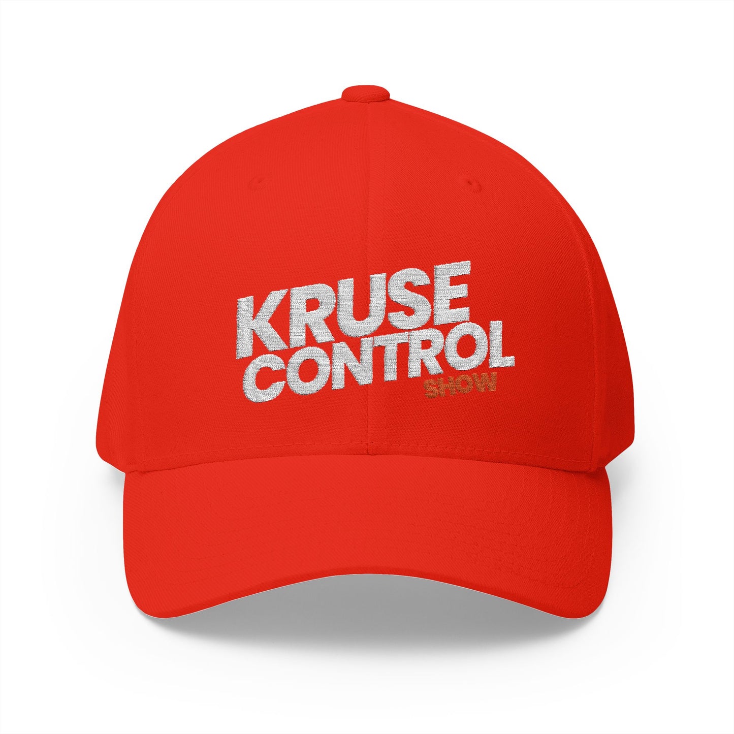 Kruse Control Embroidered Baseball Cap — White Structured Closed-Back