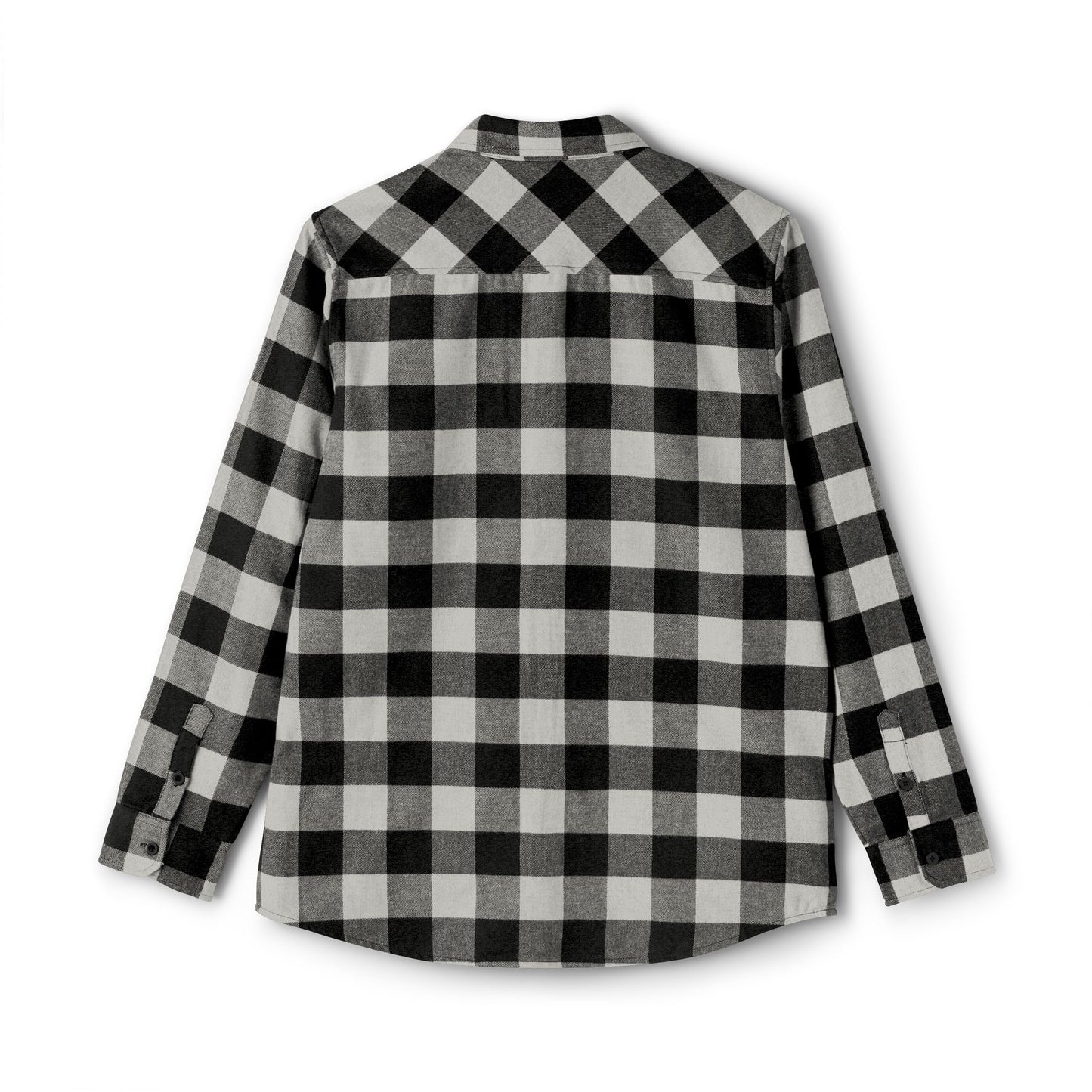 Green & Black Buffalo Plaid Flannel Shirt — Casual Unisex Button-Up with Chest Logo