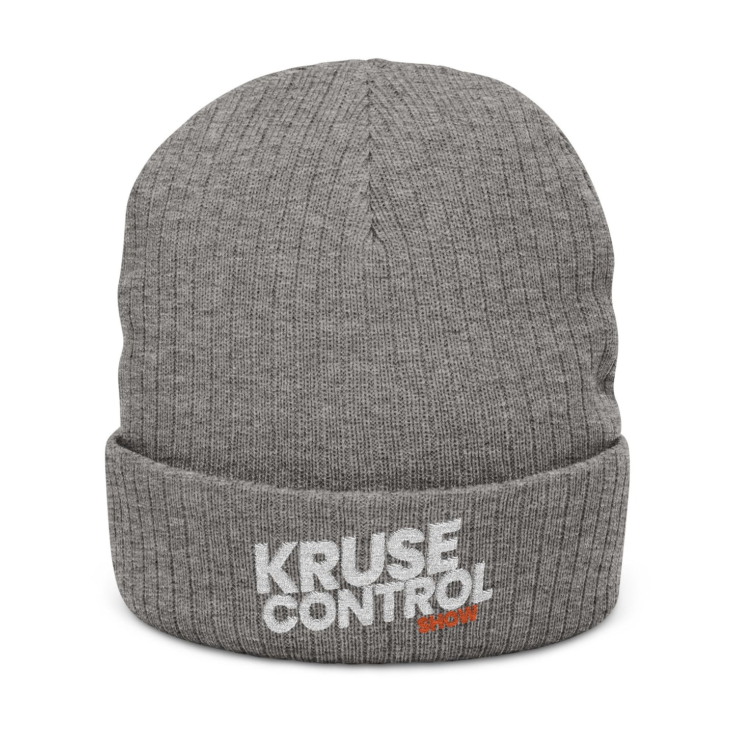 Embroidered Ribbed Beanie — 'Kruse Control' Logo Knit Hat
