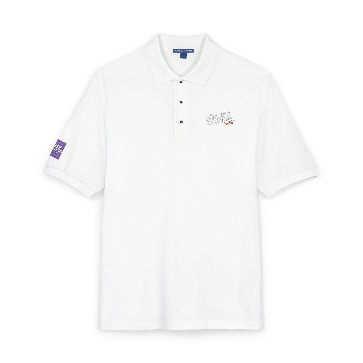 Embroidered 'Keep It Weird' Grey Polo Shirt