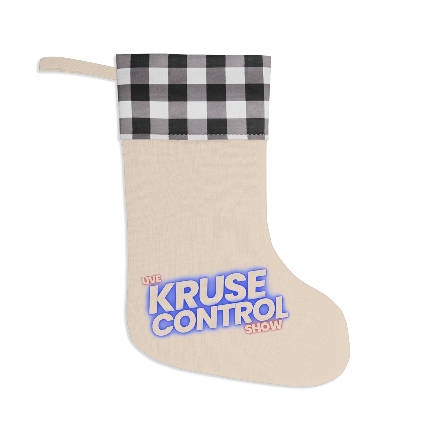 Kruse Control Show Christmas Stocking – Plaid Cuff Holiday Stocking