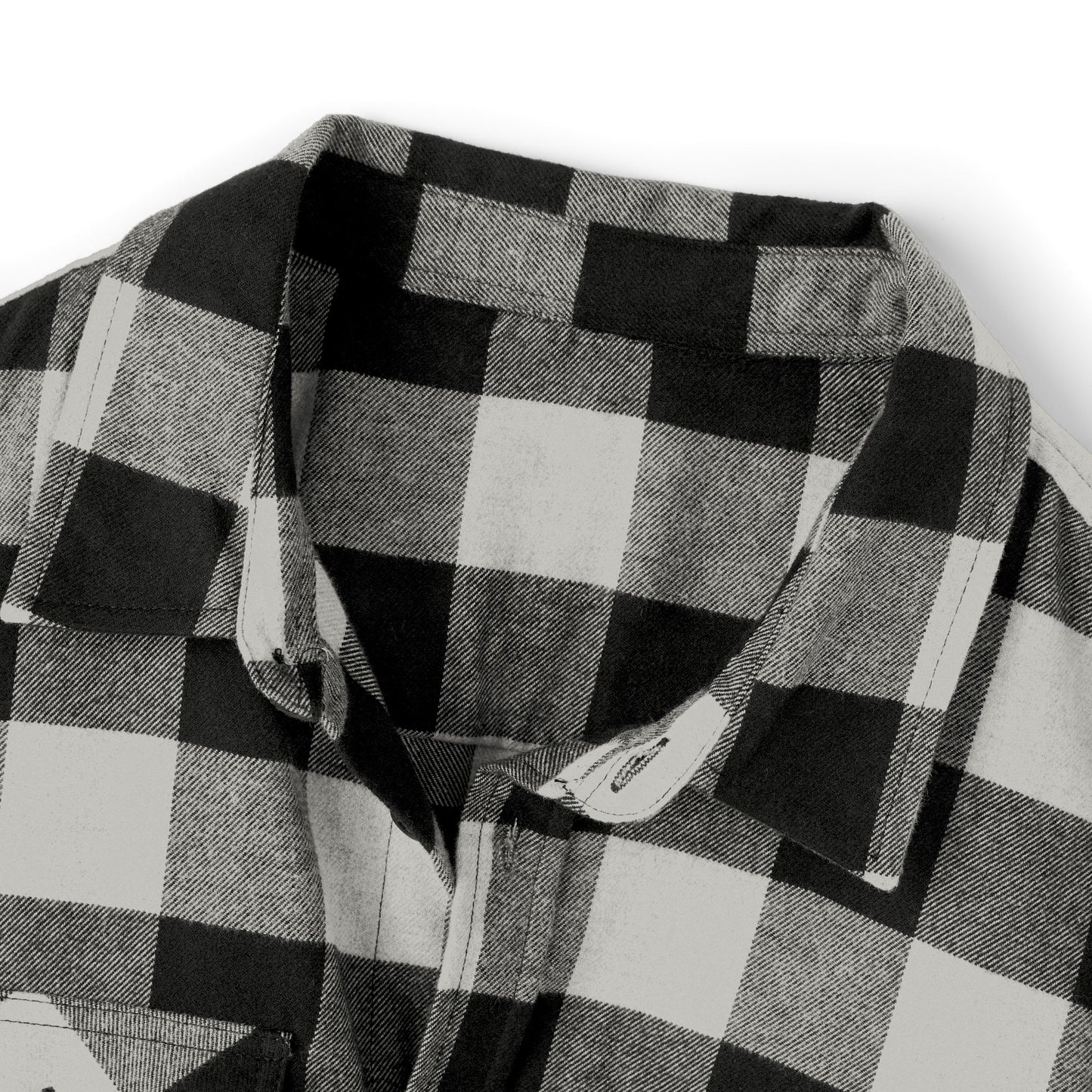 Green & Black Buffalo Plaid Flannel Shirt — Casual Unisex Button-Up with Chest Logo