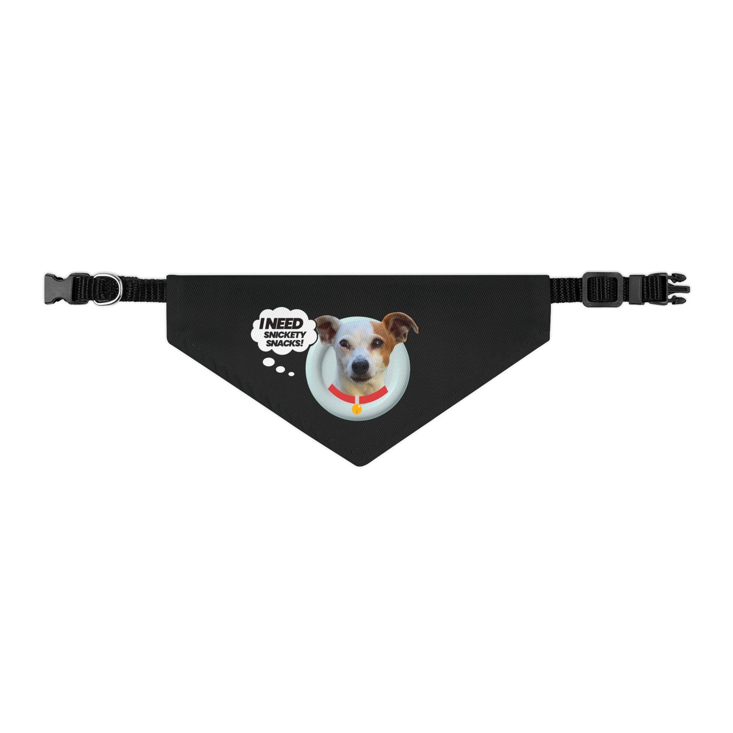 Pet Bandana Collar — "I Need Treats" Cute Dog Photo Bandana Collar