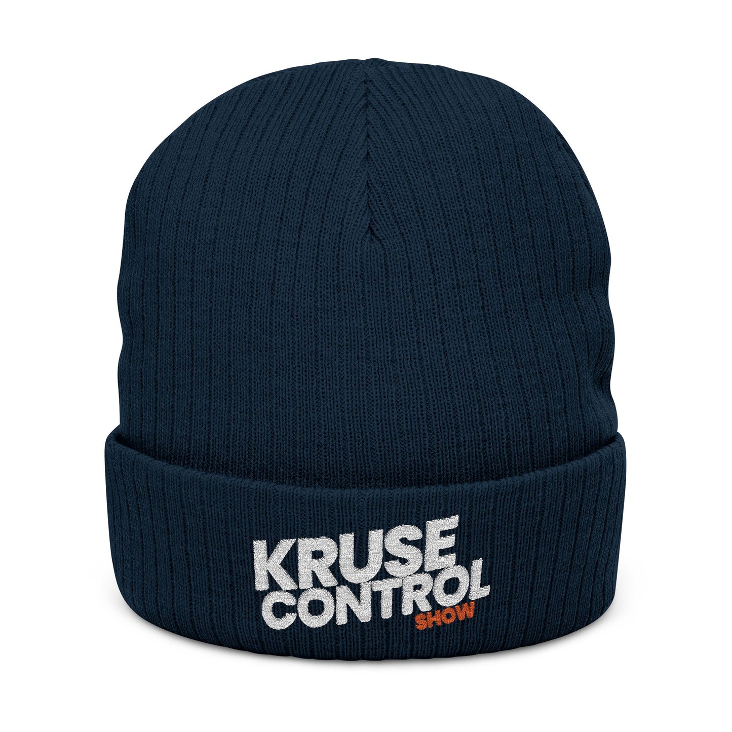 Embroidered Ribbed Beanie — 'Kruse Control' Logo Knit Hat