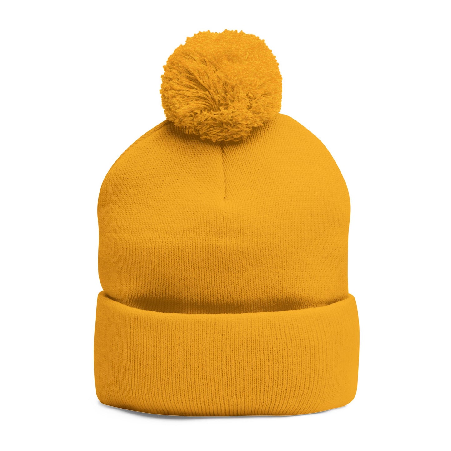 Embroidered Pom-Pom Beanie — Cute Dog Face Knit Cap