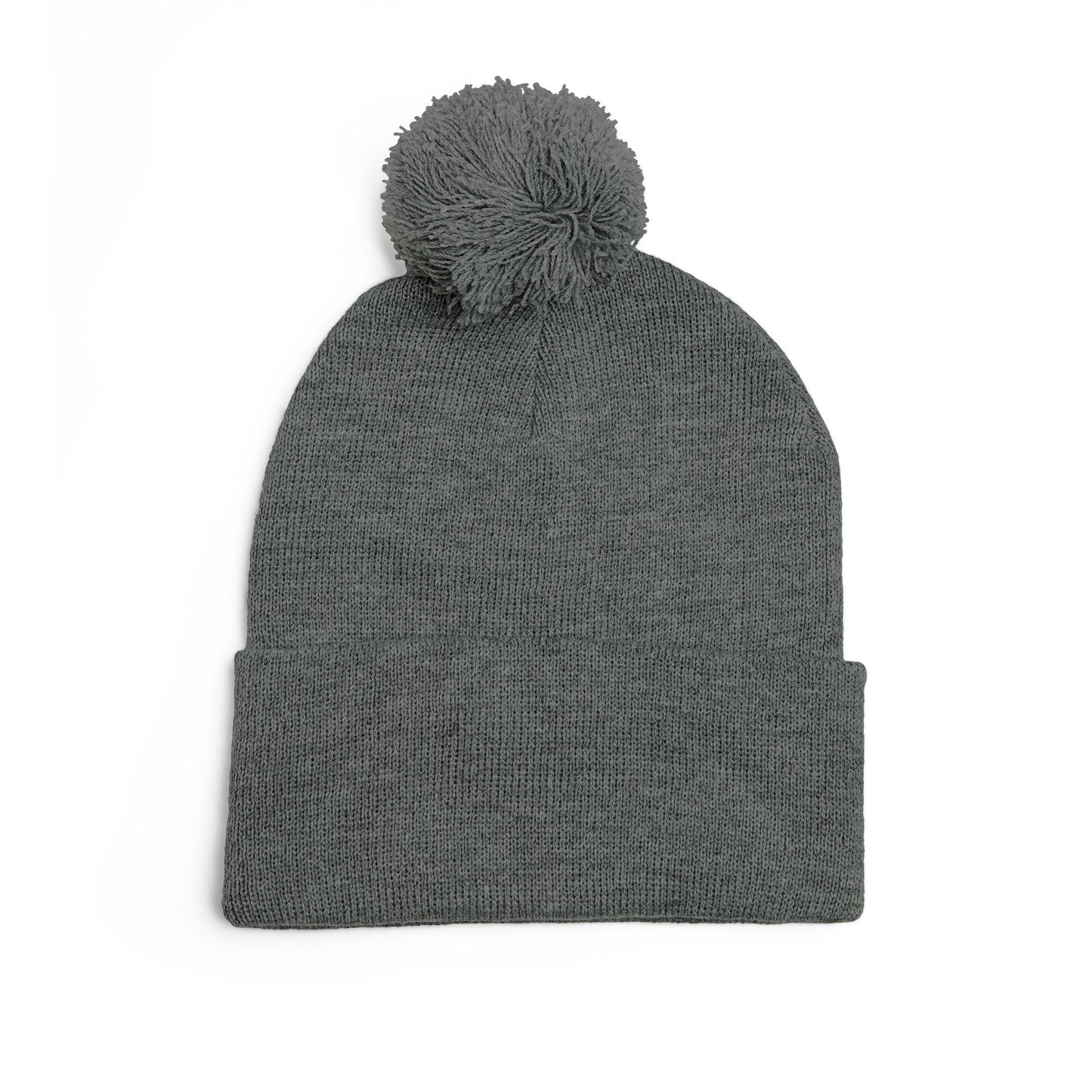 Embroidered Pom-Pom Beanie — Cute Dog Face Knit Cap