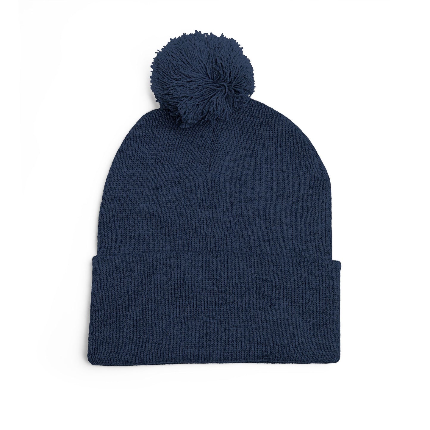 Embroidered Pom-Pom Beanie — Cute Dog Face Knit Cap