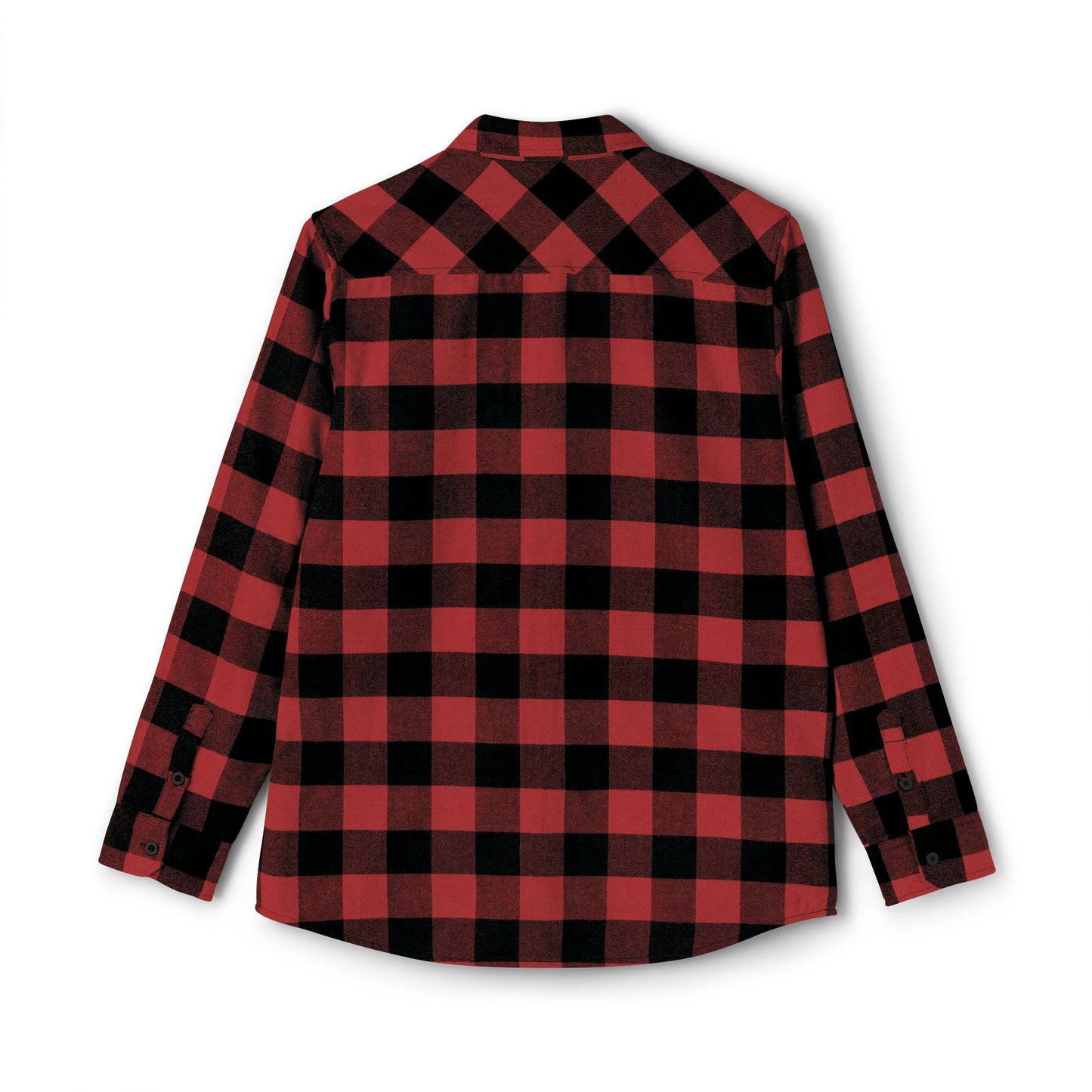 Green & Black Buffalo Plaid Flannel Shirt — Casual Unisex Button-Up with Chest Logo