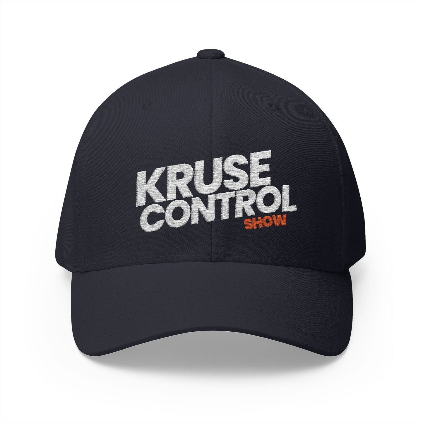 Kruse Control Embroidered Baseball Cap — White Structured Closed-Back