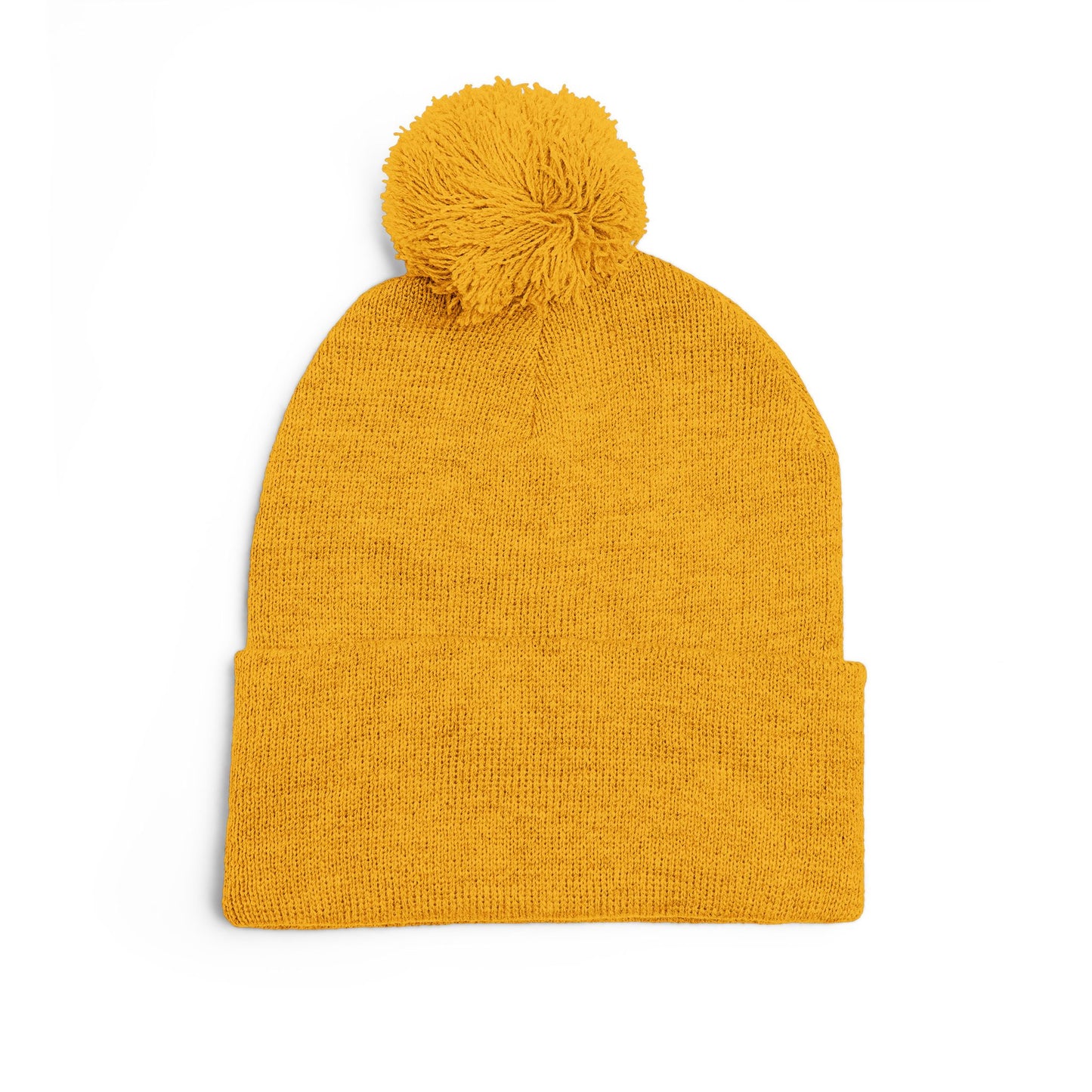 Embroidered Pom-Pom Beanie — Cute Dog Face Knit Cap