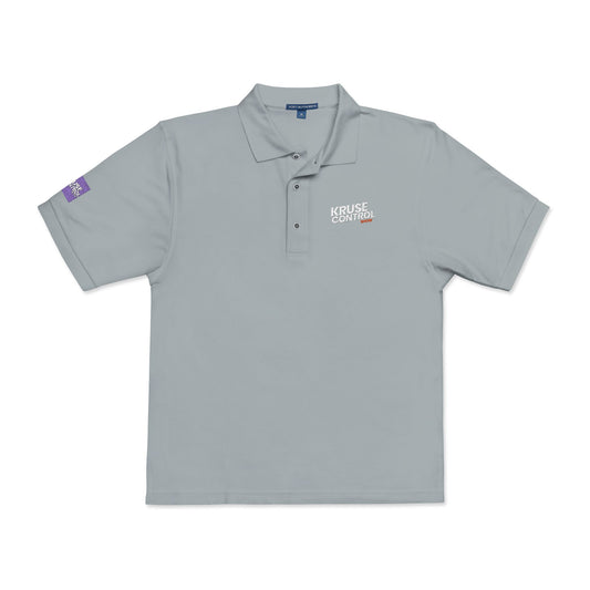 Embroidered 'Keep It Weird' Grey Polo Shirt