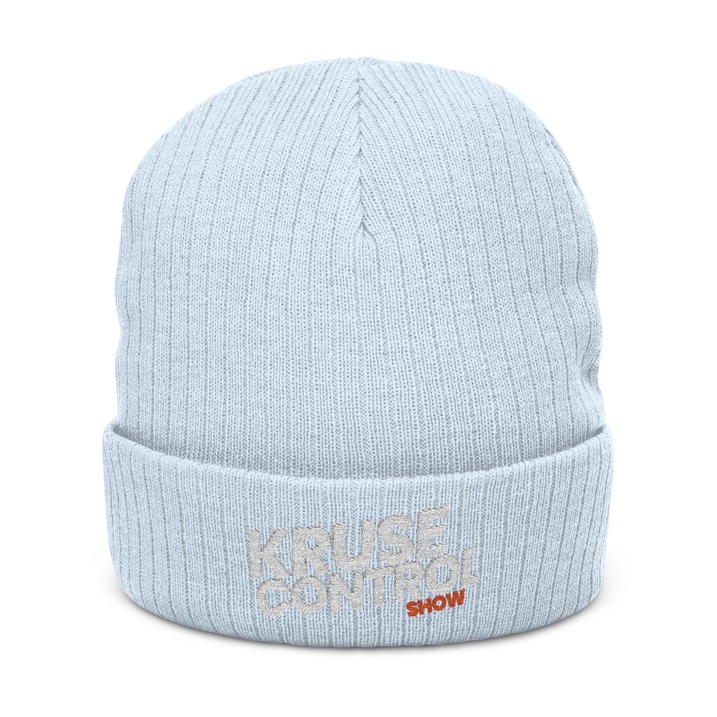 Embroidered Ribbed Beanie — 'Kruse Control' Logo Knit Hat