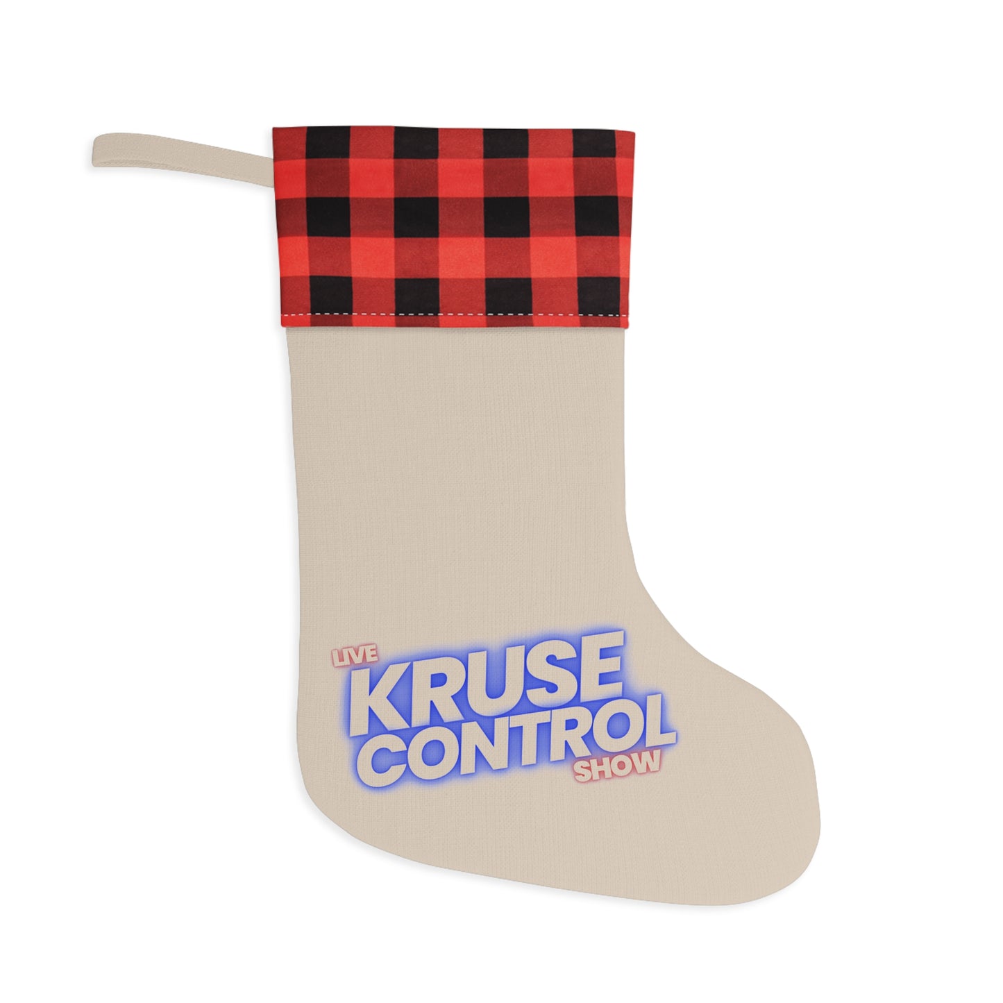 Kruse Control Show Christmas Stocking – Plaid Cuff Holiday Stocking