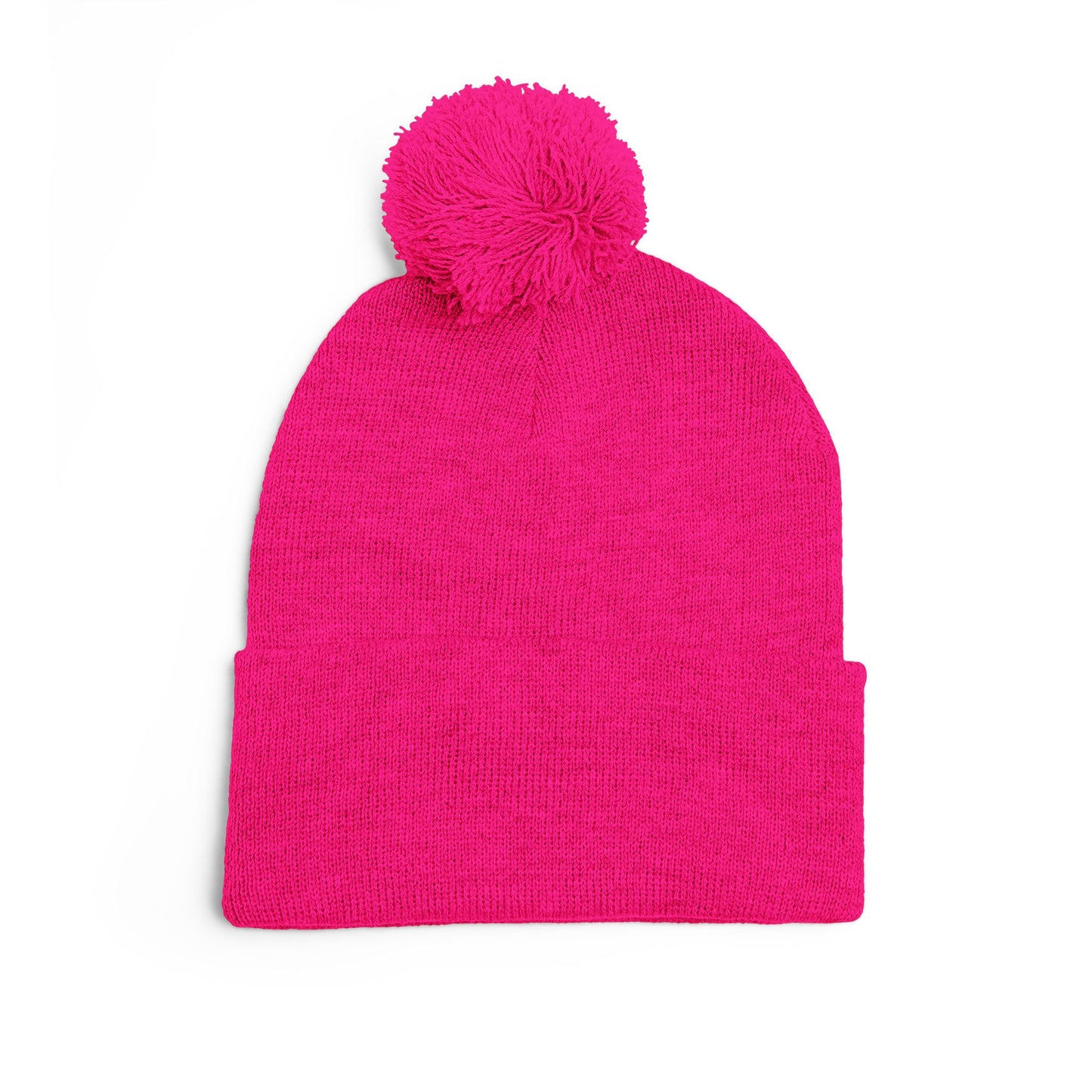 Embroidered Pom-Pom Beanie — Cute Dog Face Knit Cap