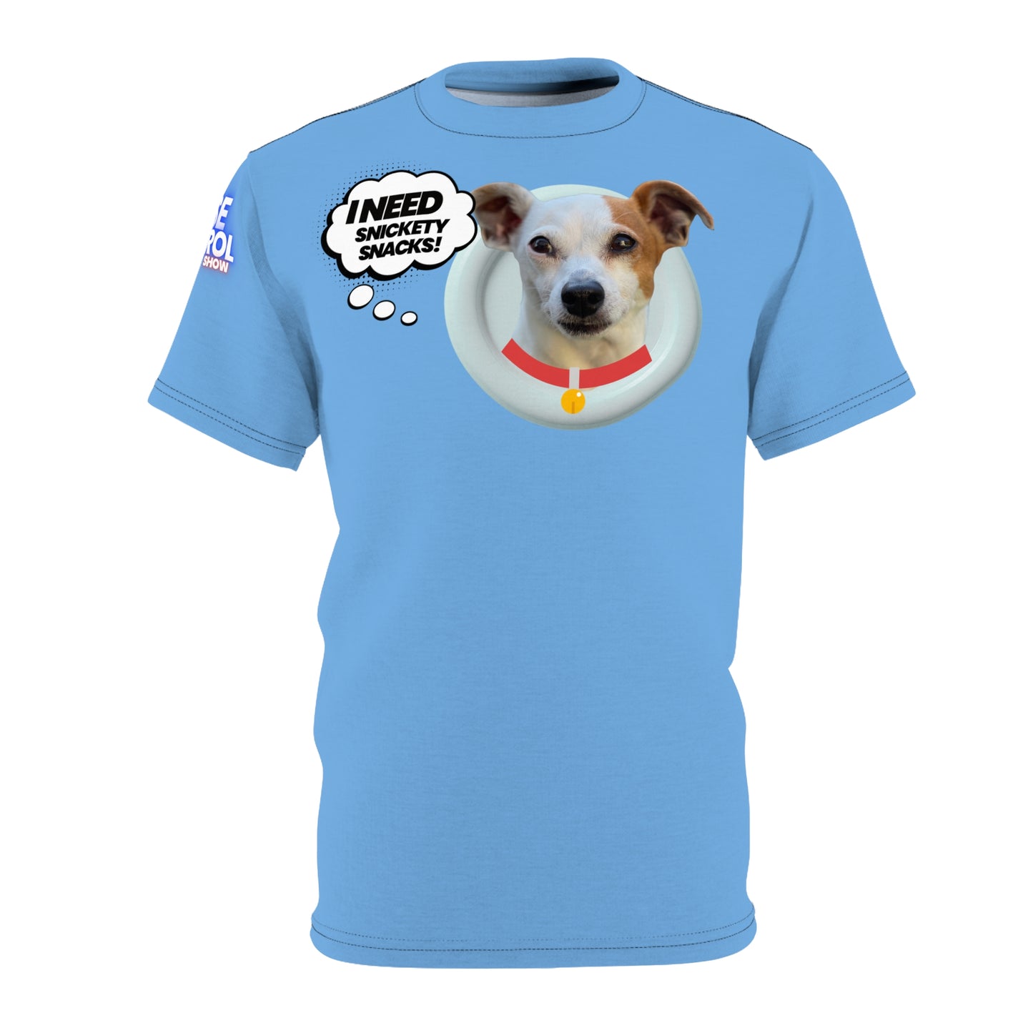 Dog T‑Shirt — "I Need Snickety Snacks!" Cute Jack Russell Pet Tee
