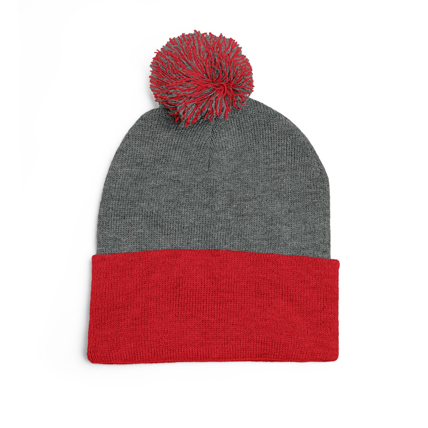 Embroidered Pom-Pom Beanie — Cute Dog Face Knit Cap