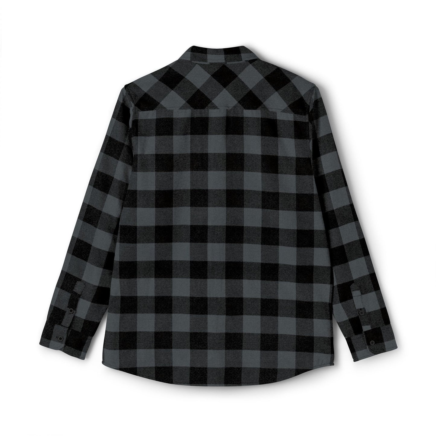 Green & Black Buffalo Plaid Flannel Shirt — Casual Unisex Button-Up with Chest Logo