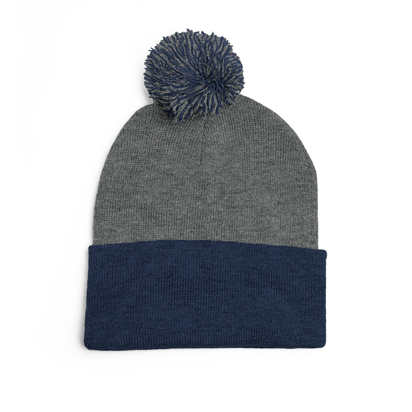 Embroidered Pom-Pom Beanie — Cute Dog Face Knit Cap