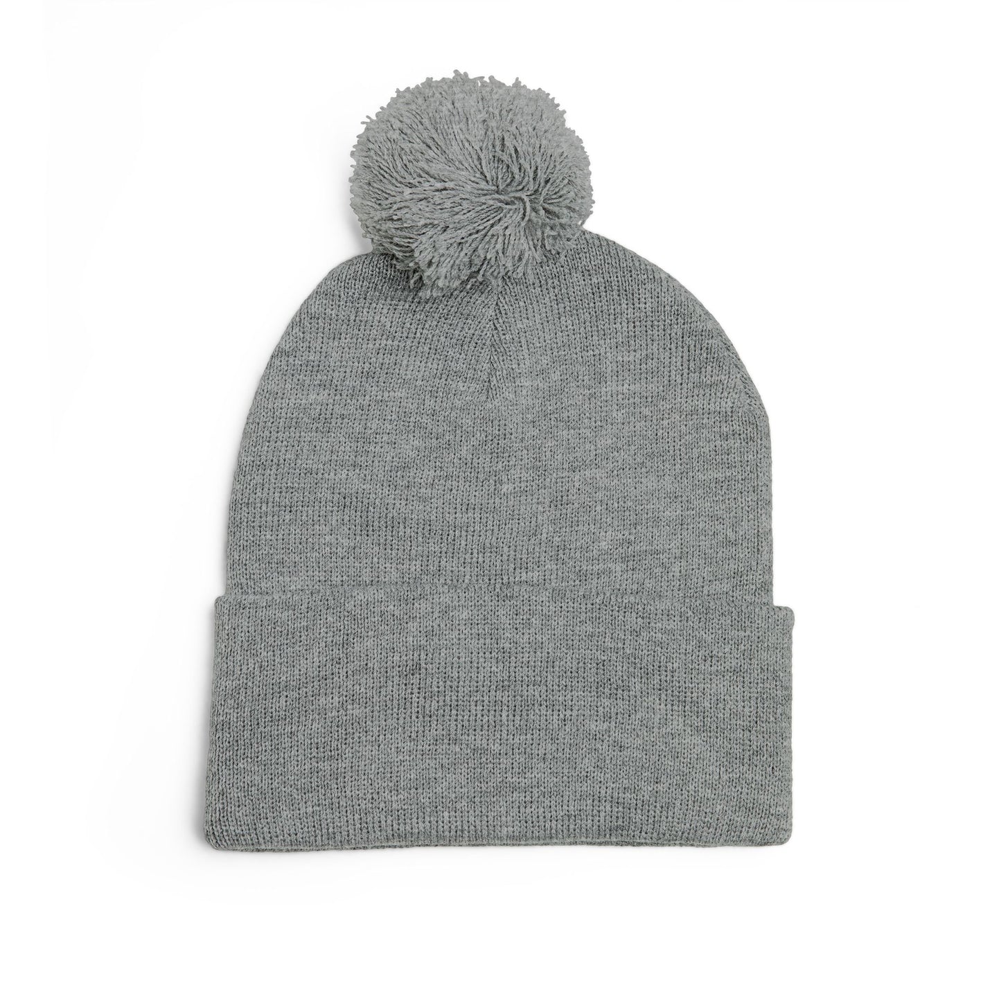 Embroidered Pom-Pom Beanie — Cute Dog Face Knit Cap